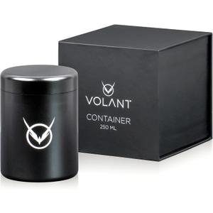 Volant Air Tight Storage Container Jar (Half Oz) 250ML Jars for Herbs, Teas, Coffee, & More, Water Proof Sealed, Thick Solid High Grade Aluminum, UV Protection Herb Storage