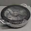 316L Stainless Steel 8QT Frying Pan Hex Nonstick Wok with Lid, Two Handle to Hold, PFOA Free, Dishwasher Oven Safe (8QT)