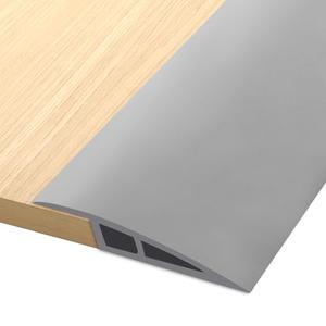 Vinyl Door Threshold Flooring Transition Strip Self Adhesive Carpet Edging Strip for Laminate Doorway Edge Threshold from 1/5" to 2/5" (Gray, 3.3 Ft)