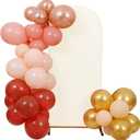 Peomeise 6FT Wedding Arch CoverBeige Arch Backdrop Cover Stretchy Spandex Backdrop Stand Covers for Birthday Party Ceremony Banquet Decor (6FT, Beige)