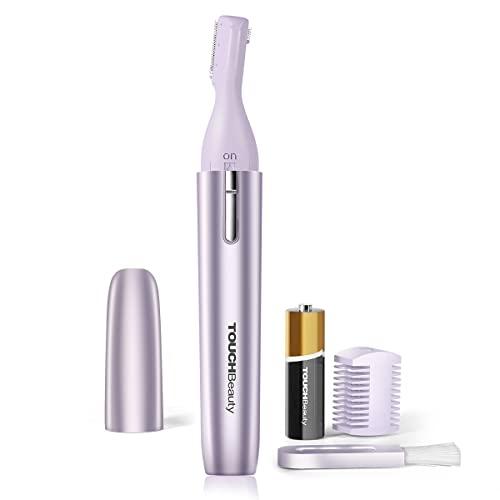 TOUCHBeauty Eyebrow Hair Trimmer for Women, Painless Precision Eyebrow Shaper, Pen-Shaped Hair Remover Razor for Face Chin Neck, Upper-Lip, Peach-Fuzz Mini Sized Battery-Operated Purple Color 1658A