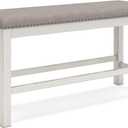 Signature Design by Ashley Robbinsdale 49" Counter Height Dining Bench, Antique White