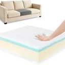 BALAPET Memory Foam Couch Cushion Replacement, Extra Thickness 6 Layer Sofa Cushions Replacement, High Density Foam Supportive & Soft Sofa Cushion Foam with Removable Cover(24246in)