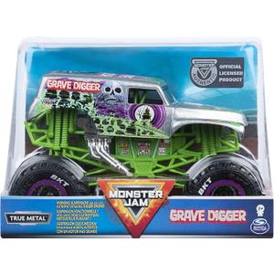 Monster Jam, Official Grave Digger Monster Truck, Die-Cast Vehicle, 1:24 Scale