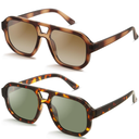 Livho Trendy Polarized Square Aviator Sunglasses Women Men Square Eyewear Frame, Retro Sun Glasses for Women Men 2025 Shades