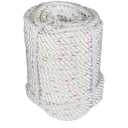 5/8 Inch x 150 Feet Double Braid Polyester Rope, Arborist Bull Rope Multipurpose Bull Rope on Your Farm, Boat, Ranch, Construction Site(White/Red)