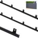 Threlaco 2 Nylon Gear Racks with Metal Insert for Sliding Gate Door Opener Operator Heavy Duty Reinforced Slide Gate Opener Accessories, 3.3 ft Each