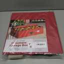 ZOBER Underbed Christmas Ornament Storage Box - Stores 64 3" Ornaments, With Dividers - Tear Proof 600D Oxford Fabric, Ornament Organizer Storage Box, Durable Christmas Containers Holder - Red