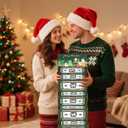2 x Christmas Money Holder Gift Card Holders with 10 Slots and an Envelope Multiple Xmas Surprise Money Holder for Cash Checks or Gift Cards Supplies (Green)