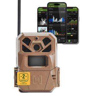Moultrie Edge 2 Cellular Trail Camera - Auto Connect Nationwide 4G LTE - On Demand 36MP Photo - 1080P Video with HD Audio - 100 Ft Detection Range - Low Glow Flash