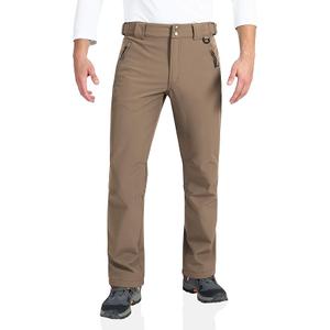 Outdoor Ventures Men's Lite Waterproof Windproof Fleece Lined Warm Hiking Ski Snow Pants Expandable-Waist, 32W/30L