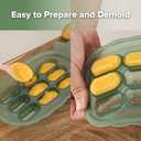 Haakaa Silicone Nibble Freezer Tray -Breastmilk Teething Popsicle Mold - Baby Fruit Food Feeder Teether Tray - Baby Food Maker - Ice Cube Tray - 4 Months+ Babies - BPA Free Silicone -Green
