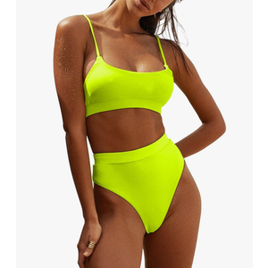 MELYUM High Waisted Bikini Sets for Women Two Piece Swimsuit Tummy Control Bathing Suit Cheeky Bottoms Push Up Top XL