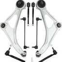 8PCS Front Lower Control Arm Suspension Kit for 2015 2016 2017 2018 Nissan Altima, 2016-2023 Maxima, Front End Kit with Ball Joint Sway Stabilizer Bar End Link Tie Rod K622838 K622839 K750094 K750095
