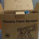 Paint Sprayer, 650W Cordless with 2 X 4.0mAh 21V Battery, All Copper Motor 6 Nozzles & 3 Spray Modes, 1400ml Container, Paint Sprayer Gun for House Painting, Ideal for Fence Cabinets Wall (Blue)