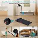 Portable Walking Pad Treadmill with Incline, 0.6-7.6MPH Mini Walking Treadmills for Home Small,3.0HP Electric Under Desk Treadmill for Exercising, Small Treadmills with Handle Bar, 350 LB Capacity