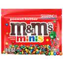 M&M'S MINIS Peanut Butter Milk Chocolate Summer Candy Bulk Summer Snacks, Sharing Size, 8.6 Oz Resealable Bag, Expiry: 06/10/26