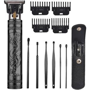 Hair Clippers for Men, Cordless Hair Clippers, Travel Small Hair Clippers 5.7" Hair Trimmer Classical Sculpting Styling Rechargeable Hair Remover with 6 Pieces Earpick (Black)