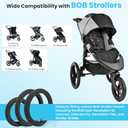 Rear 161.75/2.125 & Front 121.75/2.125/2.25 Tires and Inner Tube Fit for Bob Stroller Revolution Graco 3-Wheeler Gear Jogging Troller Models - Single and Double Stroller Tires Replacement