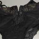 Popilush Shapewear Bodysuits for Women Lace Corset Tops Tummy Control V Neck Sleeveless Body Suit Thongs (X-Large, Black)