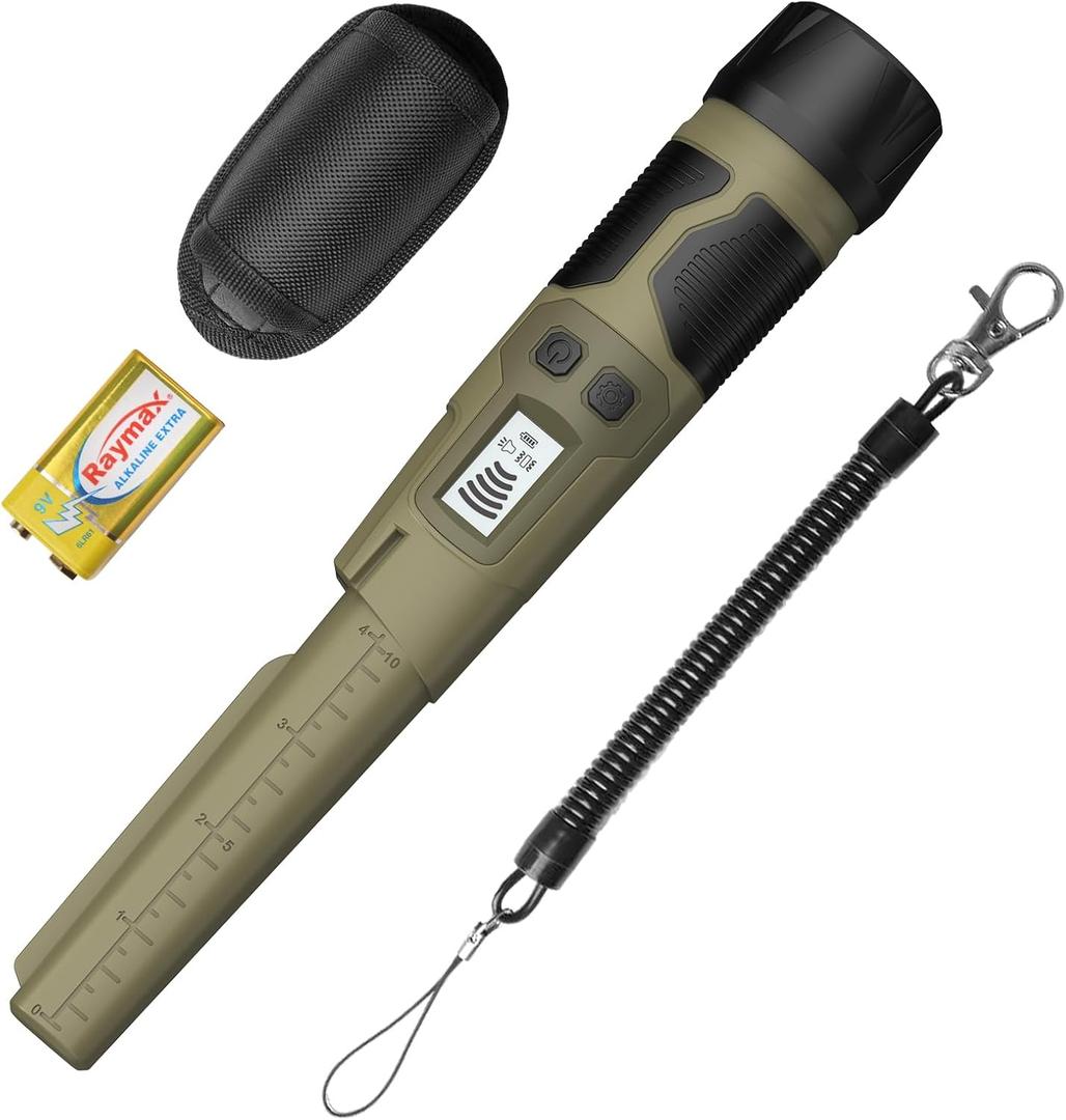New Metal Detector Pinpointer for Adults Kid -Fully Waterproof Handheld Metal Detector Wand with LCD Screen, High Accuracy Pinpointer for Adults & Kids, 3 Modes