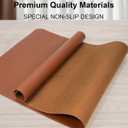 Leather Mouse Pad & Desk Blotter Mat - Non-Slip PU Laptop Desk Pad, Waterproof Writing Pad for Office & Home (Brown, 36" x 17")