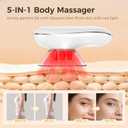 Body Sculpting Machine 5-in-1 Lymphatic Drainage Massager, Anti Cellulite Massage Tool with Red Blue LED, EMS Import & Suction Cups for Face, Stomach, Thighs, Arms, Legs
