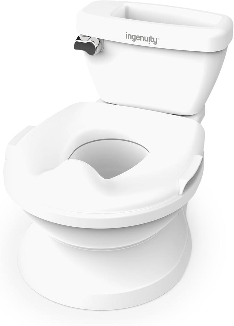 Summer by Ingenuity My Size Potty Pro in White, Infant Potty Training Toilet, Lifelike Flushing Sound, For Ages 18 Months, Up to 50 Pounds