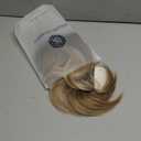 HAIRCUBE Ombre Ash Blonde Wigs for Woemn Light Blonde Straight Wig with Curtain Bangs Shoulder Length Natural Synthetic Wig for Daily Use