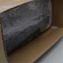 HIGOGOGO Round Stuffed Pouf Ottoman, Corduroy Poufs with Foam Chunk Filling, Furry and Fluffy Pouf Foot Stool Storage Ottoman, 26 X 18 Floor Poufs Foot Rest for Living Room, Navy