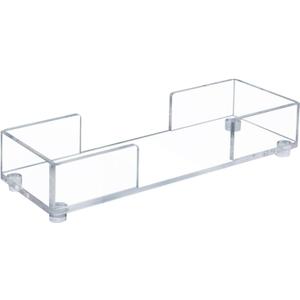 MyGift Modern Premium Clear Acrylic Bathroom Paper Towel Holder for Trifold, Z-Fold and Multifold, Commercial Grade Countertop Disposable Folded Napkin Dispenser Tray for Home, Office, or Business