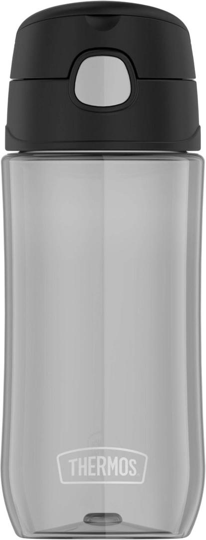 THERMOS FUNTAINER 16 Ounce Plastic Hydration Bottle with Spout, Black