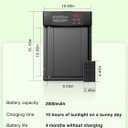 Automatic Chicken Coop Door Solar Powered, 15.15" H x 10.62" W, with Timer, Light Sensor & LED Display, Anti-Pinch Design, Windproof & Weatherproof for All Seasons (Black)