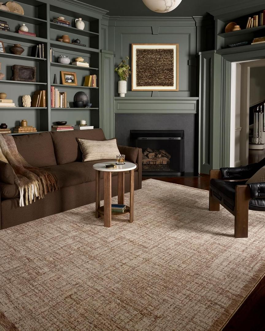 Loloi Winston Collection WIT-01 Earth/Bone 5'-3" x 7'-6", .38" Pile Height, Area Rug, Soft, Durable, Non-Shedding, Easy Clean, Rug for Living Room