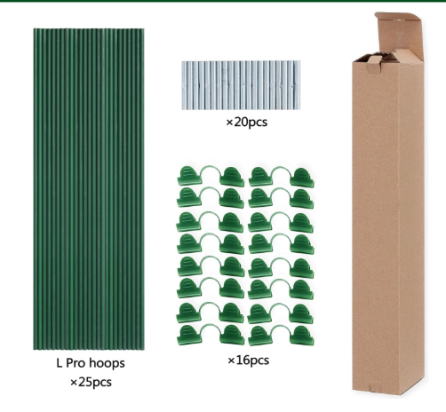 Greenhouse Hoops for DIY 2.7ft or Wider Grow Tunnel, Rust-Free Fiberglass Support Hoops Frame for Garden Fabric, Plant Support Garden Stakes, Gardening Supplies, 25pcs