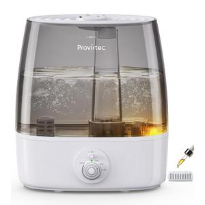 6.5L Stay Clean Tank Humidifier for Large Room, Low Maintenance, Top Fill Design, Ultra Quiet 65H Runtime, Cool Mist Ultrasonic for Bedroom, Home, Plants HC12