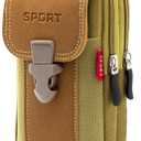 Tactical Cell Phone Holster with 2 Phone Bag Belt Pouches for Men Cell Phone Holsters for Men Black Cell Phone Holder for Belt Cell Phone Holster with Belt Loop