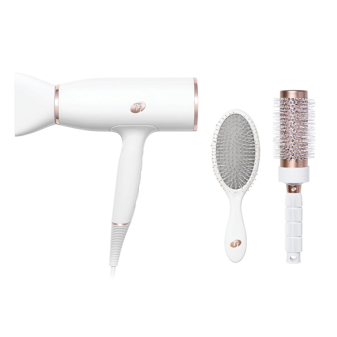 T3 AireLuxe Professional Ionic Hair Dryer and Brush Set, with 5 Heat and 3 Speed Settings, Ion Generator, Cool Shot, Includes Paddle Brush and 2.5" Round Brush T3 AireLuxe Professional Ionic Hair Dryer and Brush Set, with 5 Heat and 3 Speed Settings, Ion Generator, Cool Shot, Includes Paddle Brush and 2.5" Round Brush