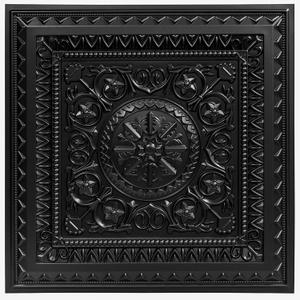 Art3d Drop Ceiling Tiles, Glue up Ceiling Tiles, 2'x2' Plastic Sheet in Black (12-Pack, 48 Sq.ft) (24"x24")