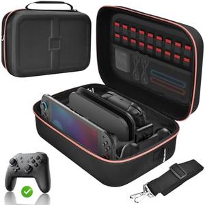 Gorixer Switch Case for Nintendo Switch 2(2025) or 1 and OLED Models(2021),Stores 18 Game Cards for Nintendo 3DS & 2DS Games