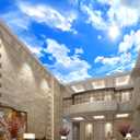 Eierme-Blue Sky Background with White Clouds Mural Wallpaper Peel and Stick 90" x 67"