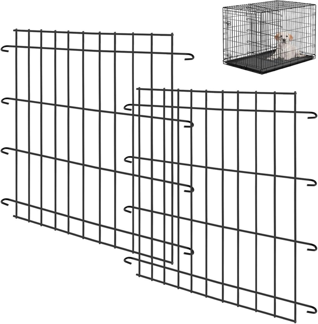 Tandefio 2 Pcs Dog Crate Divider Panel Metal Pets Divider Panel Dog Crate for Pets(24 Inches)