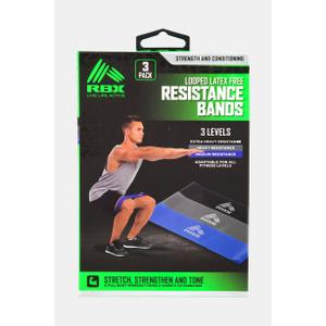 RBX Flat Latex Free Resistance Bands 3 Levels 3 Pack x 2