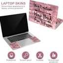 DINKY Laptop Skin Sticker Decal, 16" 16.5 17 17.3 inch Laptop Universal Reusable Vinyl Skin Stickers Art Cover Decal Notebook PC Personalized Protector (Pink Inspirational Quote)