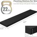 Sorbus Floating Shelves for Wall Storage (48 Inch, 2 Pack, Black)