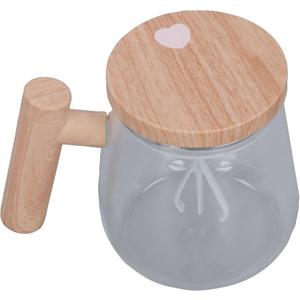 Automatic Stirring Mug, Rechargeable Portable Coffee Cup with Lid, Automatic Stirring Coffee Cup for Office, Transparent Glass Electric Mixer Cup