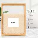 Food Dispenser 2L,2 Pack Easy-to-Clean Bamboo Food Storage Containers Featuring a Removable PVC Door PanelCereal Cispensers For Serving Tea,Coffee,Sugar,Candy,Pasta,Spice