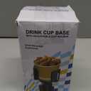 Upgraded 64oz Large Cup Holder Expander with Coaster for Car, Expandable Cup Holder Adapter with Adjustable Base, Universal Compatible with Yeti, Hydro Flasks, Owala, Other Big Bottles Mugs Drinks