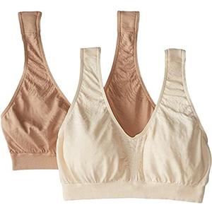 Bali Women's X1J3 Comfort Revolution Microfiber Crop Bra - 2 Pack, M