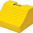 Checkers Heavy Duty Wheel Chocks for 65"-105" Tires, One Large Tire Chock for Haul Trucks, Loaders, and Cranes, 275 Ton Capacity, Lightweight HDPE, Made in The USA, Yellow, MC3010